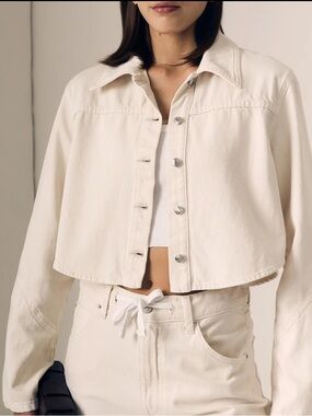 NWT Le Jean Swing Jacket in Bone XXS